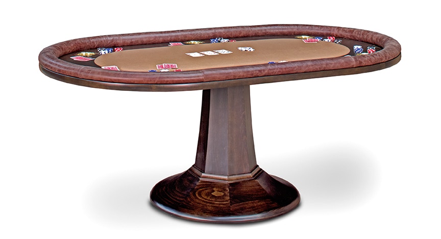 California House Bar and Game Room Texas Hold'EM Table Aptos Hickory